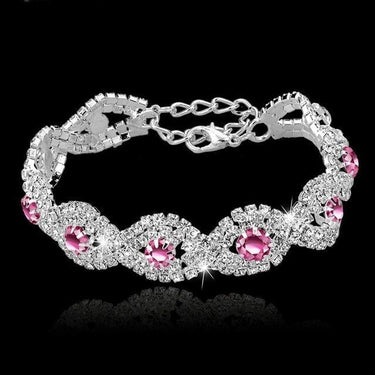 Silver Color Crystal Charm Bracelets and Bangles Wedding Jewelry for Women - SolaceConnect.com