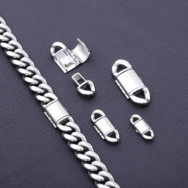 Silver Color Stainless Steel Round Cuban Miami Chains Necklaces Big Heavy Bling Gold Chain for Men Rapper Jewelry  -  GeraldBlack.com