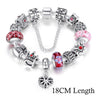 Silver Plated Charms Bracelet Bangles With Queen Crown Beads for Women PA1823  -  GeraldBlack.com