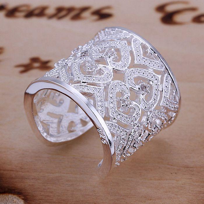 Silver Plated Multi Heart Zircon Inlaid Fashion Rings for Men and Women - SolaceConnect.com