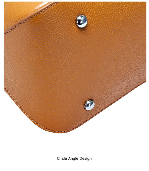 Simple Fashion Large Capacity Women's 100% Genuine Leather Handbag - SolaceConnect.com