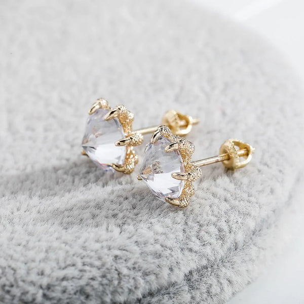 Simple Iced Out Cubic Zirconia Earrings Romantic Fashion Jewelry for Women  -  GeraldBlack.com