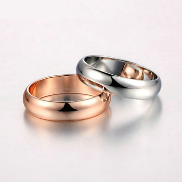 Simple Style Rose Gold Color Wedding Couple Ring for Men and Women  -  GeraldBlack.com