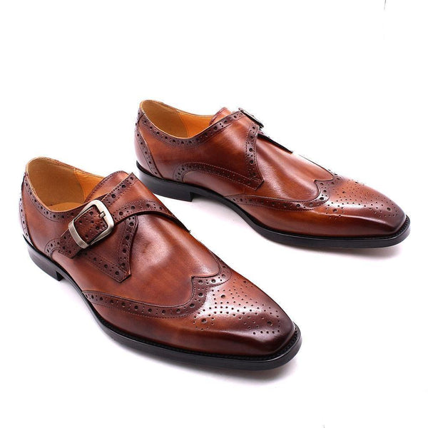 Size 6-13 Luxury Men's Genuine Leather Italian Wingtip Oxford Dress Shoes - SolaceConnect.com