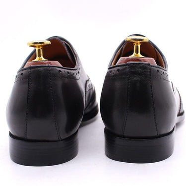 Size 6-13 Wingtip Grey Genuine Leather Oxford Dress Shoes for Men - SolaceConnect.com