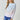 Sky Blue Color Tie Dye Knit Boatneck Elastic Hem Top for Women - SolaceConnect.com