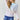 Sky Blue Color Tie Dye Knit Boatneck Elastic Hem Top for Women - SolaceConnect.com