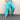 Sky Blue Loose Pleated Shinny Sexy Nightclub Men's DS Costumes Anti bright Elastic Waist Pants  -  GeraldBlack.com