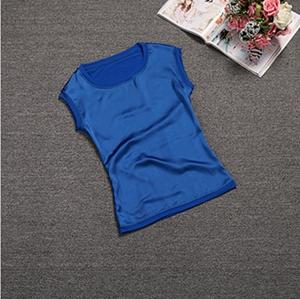 Slim Sleeveless Casual Chiffon Silk Women O Neck Blouses for Summer - SolaceConnect.com