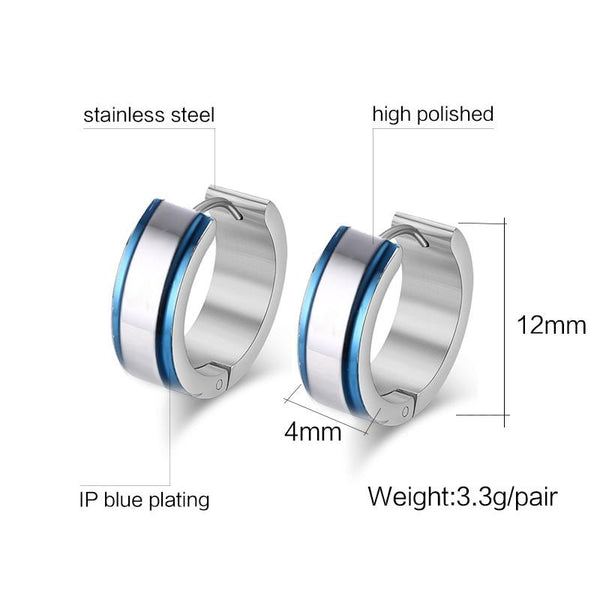 Small Stainless Steel Round Hoop Earrings Jewelry for Women & Men - SolaceConnect.com