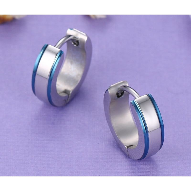 Small Stainless Steel Round Hoop Earrings Jewelry for Women & Men  -  GeraldBlack.com