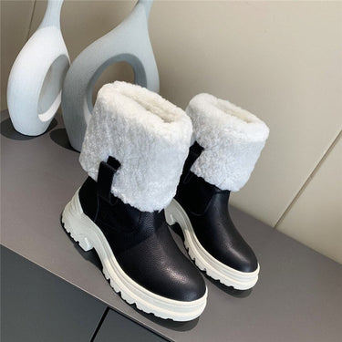 Snow Boots Women Chaussures Femme Cozy Ankle Casual Warm Botines Slip-On Ladies Shoes Winter Botas  -  GeraldBlack.com