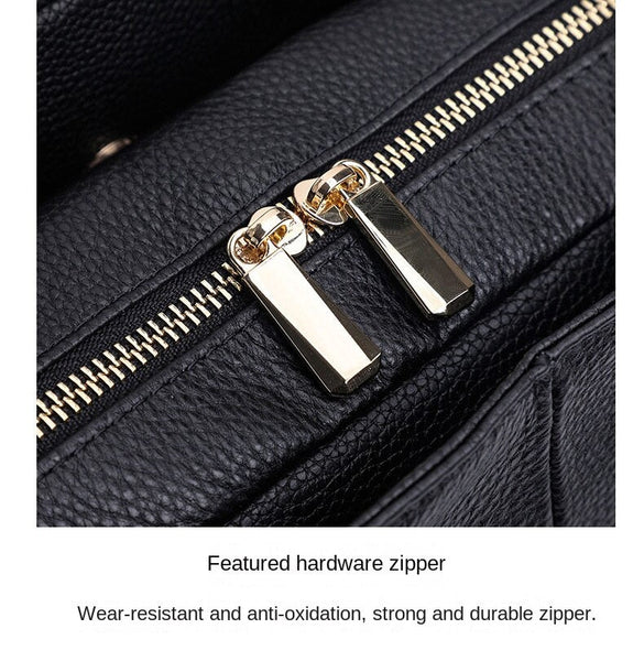 Soft Genuine Leather Women Multi Layer Shoulder Messenger Big Tote Bag Mother Handbags  -  GeraldBlack.com