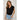 Solid Black Color Cropped Mesh Blouse with Surplice Neckline Smocking Waist  -  GeraldBlack.com