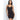 Solid Black Color Ribbed Knit Cami Bodycon Mini Dress for Women  -  GeraldBlack.com