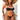 Solid Color High Cut Wirefree Bikini Flower Decor Tie Up Swimsuit Bathing Suit  -  GeraldBlack.com