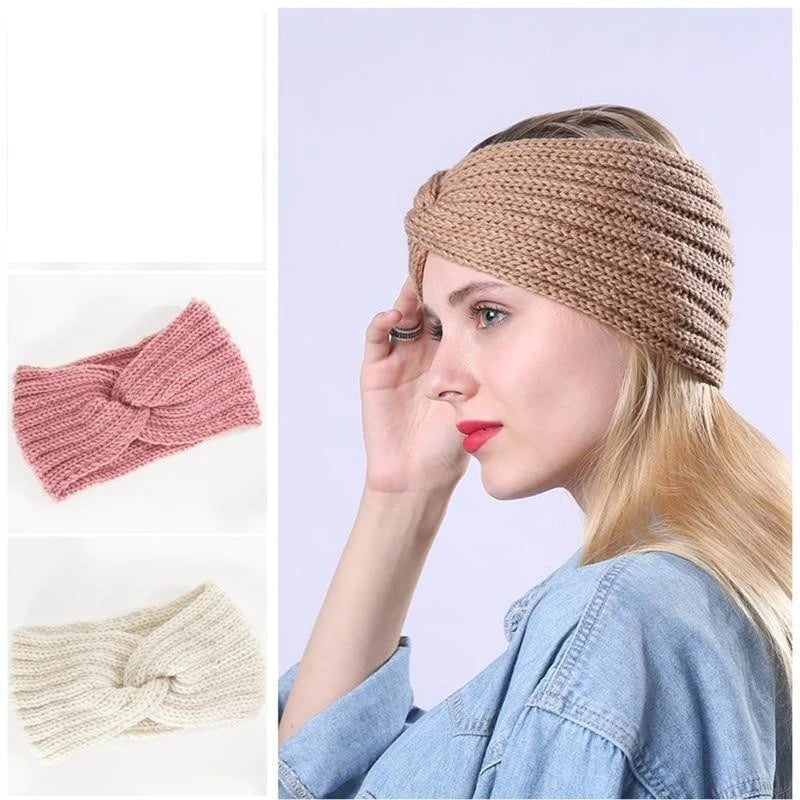 Solid Color Knitted Winter Beanie for Pony Tail and Braided Hair  -  GeraldBlack.com