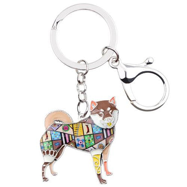 Souvenir Fashion Metal Enamel Dog Shiba Inu Key Ring Bag Charm - SolaceConnect.com