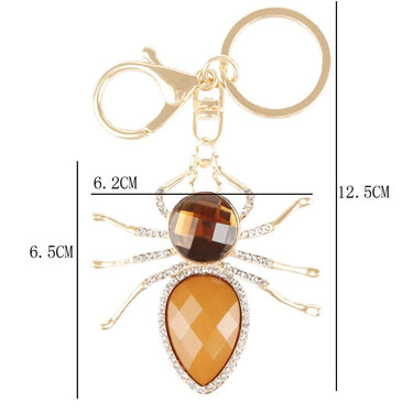 Spider Rhinestone Crystal Charm Purse Pendant & Accessories Key Chain - SolaceConnect.com