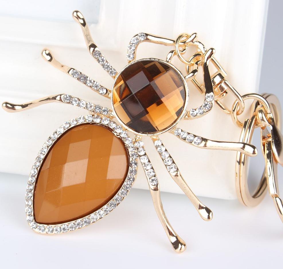 Spider Rhinestone Crystal Charm Purse Pendant & Accessories Key Chain  -  GeraldBlack.com