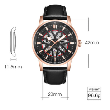 Sports Automatic Men Luxury Skeleton Mechanical Wristwatches 42mm Stainless Steel Sapphire Glass  -  GeraldBlack.com
