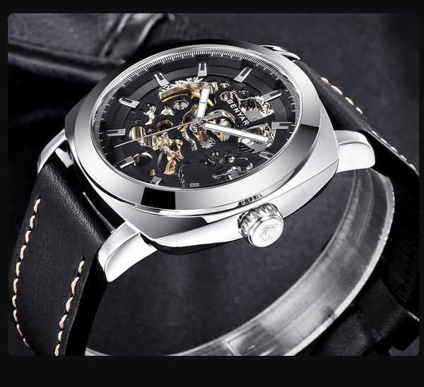 Sports Luxury Waterproof Automatic Mechanical Men's Steel Band Watch  -  GeraldBlack.com