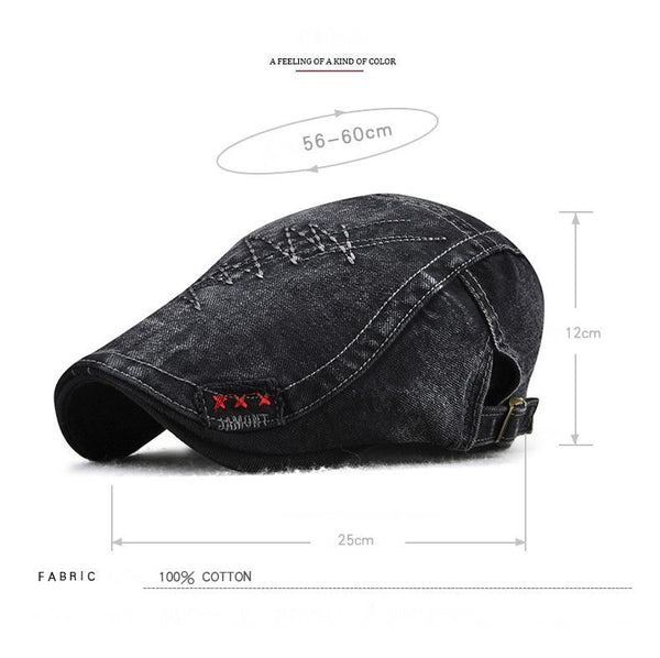 Spring Autumn Casual Fashion Visor Twill Beret Gorra Caps for Men - SolaceConnect.com
