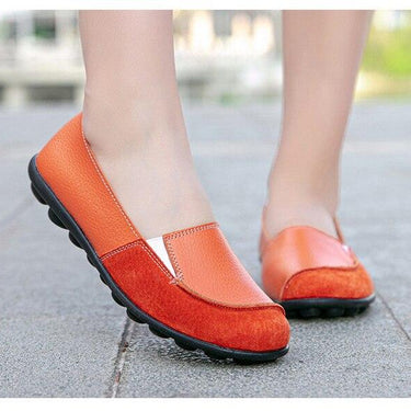 Spring Autumn Casual Women's Genuine Leather Slip-on Moccasin Flats Loafers - SolaceConnect.com