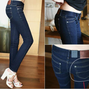 Spring autumn fashion casual plus size cotton office girls low waist stretch pencil tight jeans  -  GeraldBlack.com