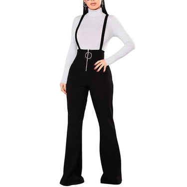 Spring Autumn High Waist Casual Women's Flare Pants with Wide Leg  -  GeraldBlack.com