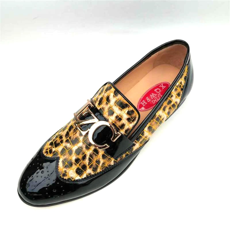 Spring Autumn Mens Loafers Hand Painted Slip On Business Shoes  -  GeraldBlack.com