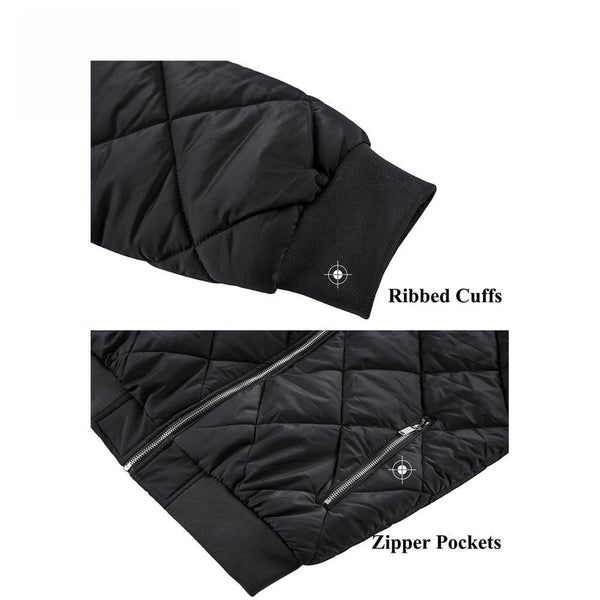 Spring Autumn Padded Men's Casual Pilot Cargo Bomber Jacket - SolaceConnect.com