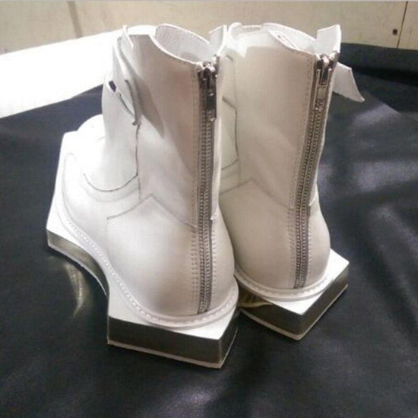 Spring Autumn Runway Fashion Genuine Leather Vintage Ankle Boots for Men - SolaceConnect.com