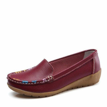 Spring Autumn Women's Genuine Leather Slip-on Flats Moccasins Loafers - SolaceConnect.com