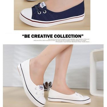 Spring Korean Light Canvas Slip-On Flat Shoes for Women & Students  -  GeraldBlack.com