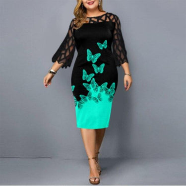 Spring Plus Size 6XL Women Lace Dress Elegant Birthday Mesh Printed Party Dress Sexy Clubwear Summer - SolaceConnect.com