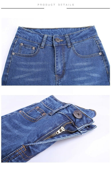 Jeans black white blue harem straight pants washed denim pants female spring summer loose casual - SolaceConnect.com