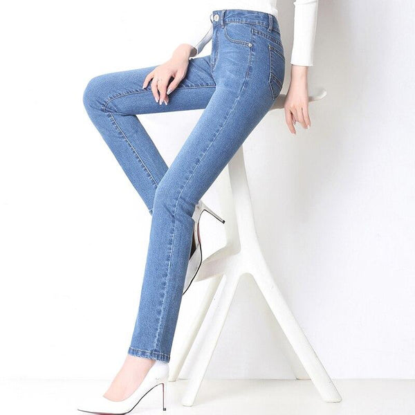 Spring Summer Casual Women's Straight Leg Loose Washed Denim Jeans Pants  -  GeraldBlack.com