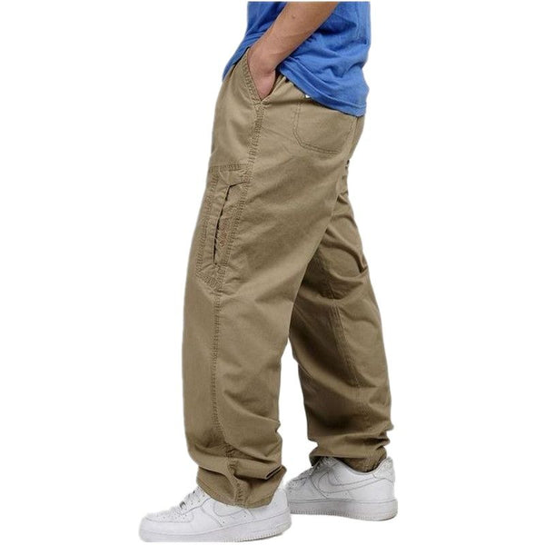 Spring Summer Plus Size Men Cargo Pants Cotton Loose Trousers Pants 3XL 4XL 5XL 6XL  -  GeraldBlack.com