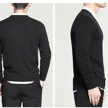 Spring Wear V-neck Cotton Knitted Thin Sweater and Pullovers for Men - SolaceConnect.com