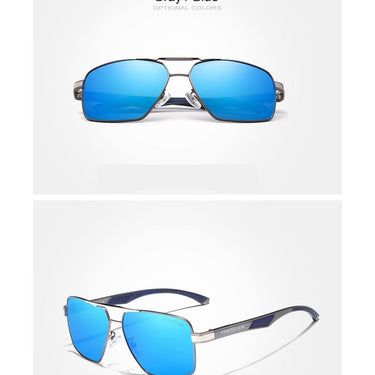 Square Style Men's Aluminum Red Frame Mirror Polarized Lens Sunglasses - SolaceConnect.com