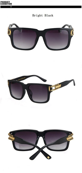 Square UV400 Oculos Metal Design Retro Men's Sunglasses Eyewear - SolaceConnect.com