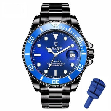 Stainless Steel Automatic Clock Men's Mechanical Water Resist Watch - SolaceConnect.com