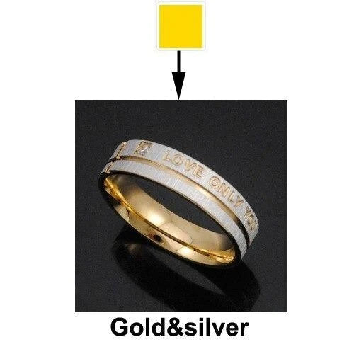 Stainless Steel Couples Wedding Bands His Hers Promise Ring Sets - SolaceConnect.com