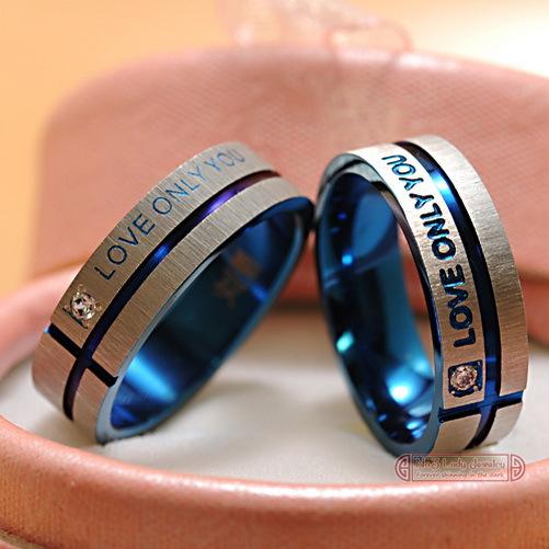 Stainless Steel Couples Wedding Bands His Hers Promise Ring Sets  -  GeraldBlack.com
