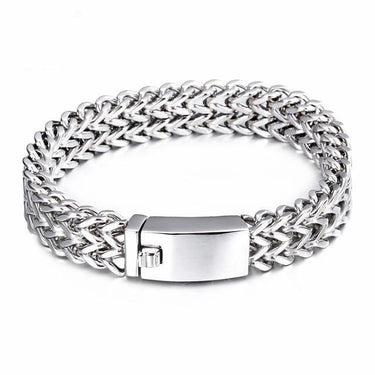 Stainless Steel Link Chain Bracelet for Men Cool Mesh Dubai Gold Jewelry  -  GeraldBlack.com