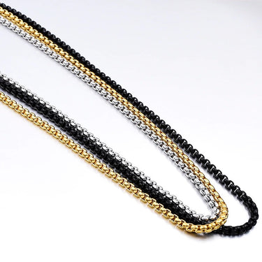 Stainless Steel Link Chain Geometric Fashion Necklaces for Men Women  -  GeraldBlack.com