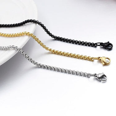 Stainless Steel Link Chain Geometric Fashion Necklaces for Men Women  -  GeraldBlack.com