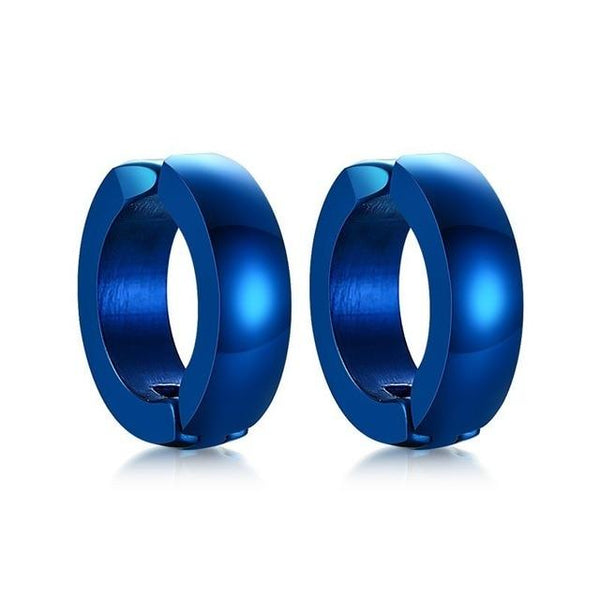 Stainless Steel Unisex Huggie Hypoallergenic Hoop Earrings Ear Clip Jewelry - SolaceConnect.com