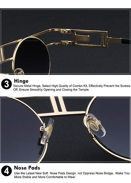 Steampunk Gothic Retro Vintage Rose Gold Women's Designer Sunglasses  -  GeraldBlack.com